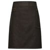 Division waxed-look denim waist apron PR135BKTD Black/   Tan Denim
