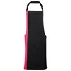 Contrast bib apron Black/ Hot Pink
