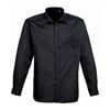 Long sleeve poplin shirt Black*