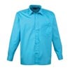 Long sleeve poplin shirt Turquoise
