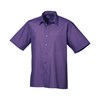 Short sleeve poplin shirt Purple