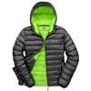 Urban snow bird hooded jacket Black/Lime