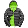 Urban snow bird hooded jacket R194MBKLI2XL Black/   Lime
