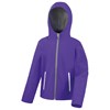 Core junior TX performance hooded softshell jacket Purple / Grey