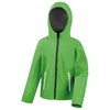 Core junior TX performance hooded softshell jacket Vivid Green / Black