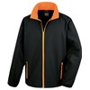 Printable softshell jacket Black / Orange