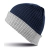 Double-layer knitted hat Navy/ Grey