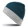 Double-layer knitted hat Teal/ Grey