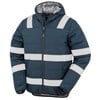 Recycled ripstop padded safety jacket R500X Navy