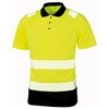 Recycled safety polo R501X Fluorescent Yellow/ Black