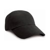 Junior low profile heavy brushed cotton cap Black