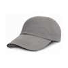 Low-profile heavy brushed cotton cap with sandwich peak Grey / Black