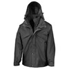 3-in-1 zip and clip jacket Black/ Black