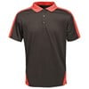 Contrast wicking polo RG663BKCR2XL Black/  Classic Red