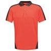 Contrast wicking polo RG663CRBK2XL Classic Red/  Black