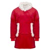 The Ribbon oversized cosy reversible sherpa hoodie  Red/White