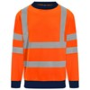 High visibility sweatshirt RX730HONY2XL HV Orange/ Navy
