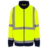 High visibility full-zip fleece RX750HYNY2XL HV Yellow/ Navy