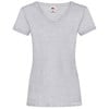 Lady-fit valueweight v-neck tee Heather Grey