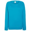 Lady-fit lightweight raglan sweatshirt Azure Blue