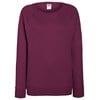 Lady-fit lightweight raglan sweatshirt Burgundy