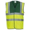 Hi-vis 2-band-and-braces waistcoat (HVW100) Paramedic Green/Yellow