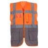 Multi-functional executive hi-vis waistcoat (HVW801) Orange/ Grey