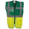 Multi-functional executive hi-vis waistcoat (HVW801) Paramedic Green/ Yellow