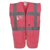 Multi-functional executive hi-vis waistcoat (HVW801) Pink