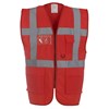 Multi-functional executive hi-vis waistcoat (HVW801) Red