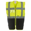 Multi-functional executive hi-vis waistcoat (HVW801) Yellow/ Black