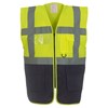 Multi-functional executive hi-vis waistcoat (HVW801) Yellow/ Navy