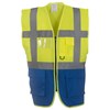 Multi-functional executive hi-vis waistcoat (HVW801) YK002RBYE2XL Yellow/   Royal Blue