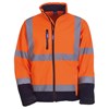 Hi-vis softshell jacket (HVK09) Orange/ Navy