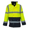 Hi-vis two-tone motorway jacket (HVP302) Yellow / Navy
