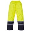 Hi-vis waterproof overtrousers (HVS463) Yellow/ Navy