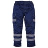 Hi-vis polycotton cargo trousers with knee pad pockets (HV018T/3M) Navy