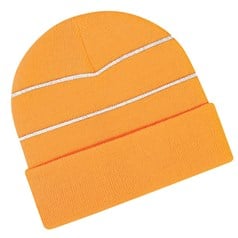 Beechfield Headwear High-Viz Knitted Striped Hat