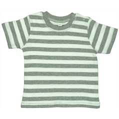 BabyBugz Baby Poppers at Shoulder Stripy T-Shirt