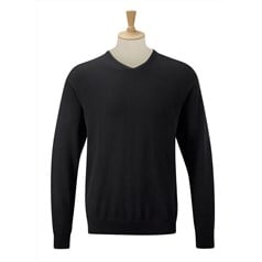 Russell Collection Mens Contemporary V-Neck Knitted Sweater