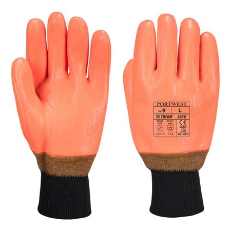 Portwest Double Dipped PVC Coated Weatherproof Hi Vis Glove