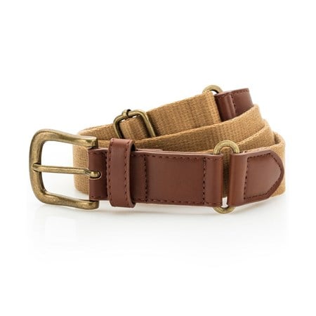 Asquith & Fox Faux Leather and Canvas Belt