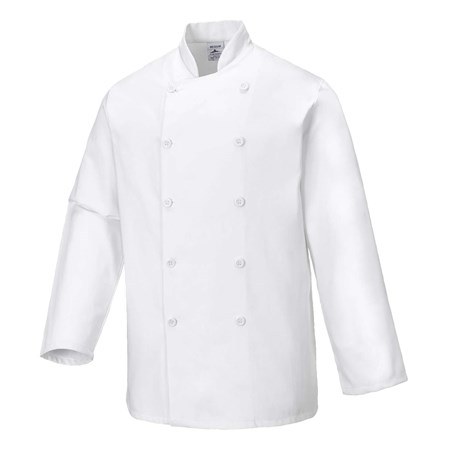 Portwest Sussex Satin Weave Long Sleeve Chefs Jacket