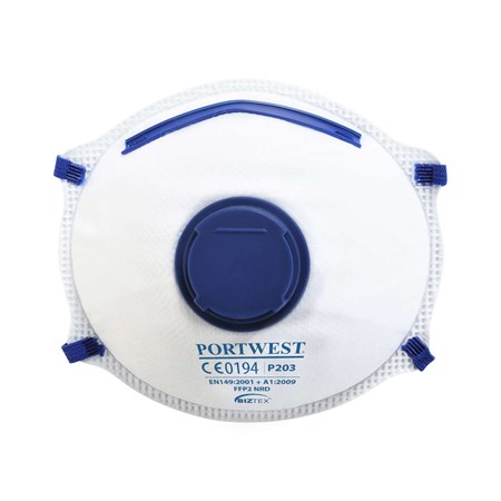Portwest Biztex Pack of 10 FFP2 Valved Respirator