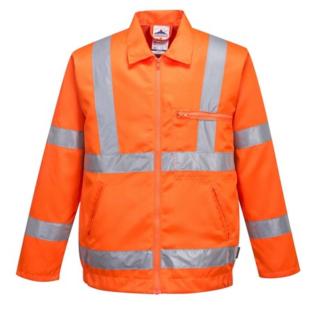 Portwest High Visibility Rail Industry Poly-Cotton Jacket