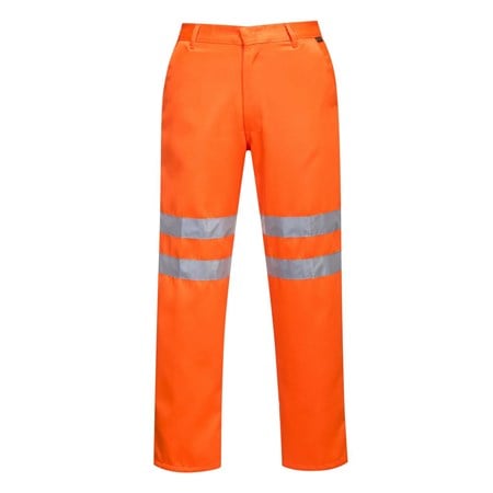 Portwest High Visibility Rail Industry Poly-Cotton Trousers