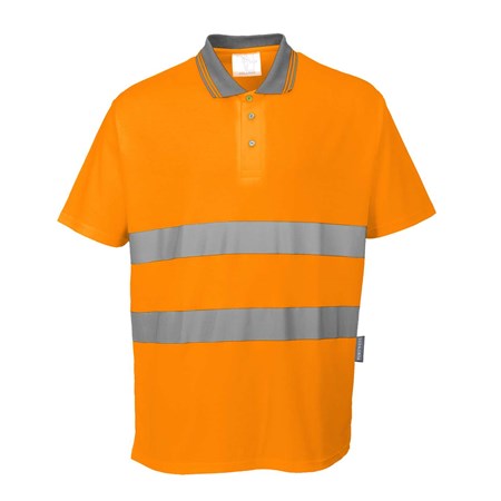 Portwest Cotton Comfort Breathable High Visibility Polo Shirt
