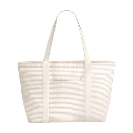 Westford Mill Striped organic cotton shopper bag