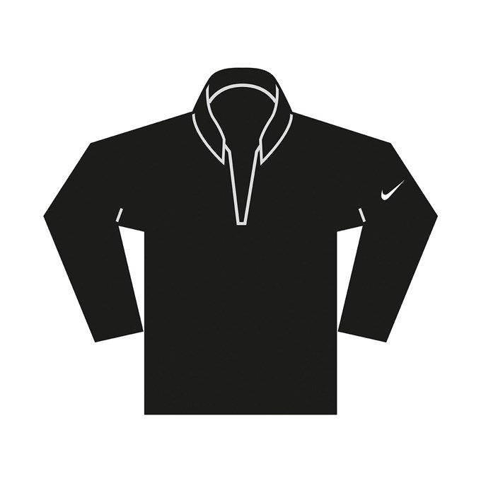 Nike men's golf Dri-FIT Victory half-zip top -Black/White