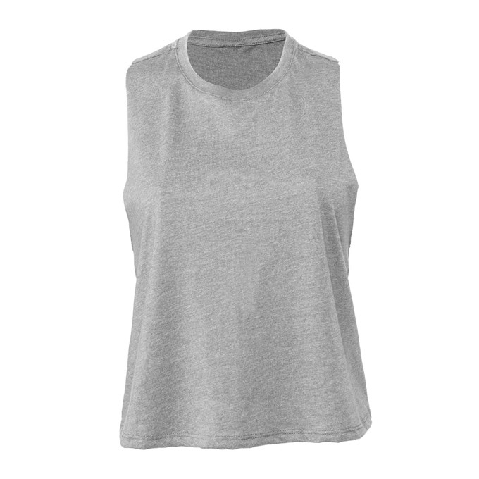 Women's racerback cropped tank  Athletic Heather